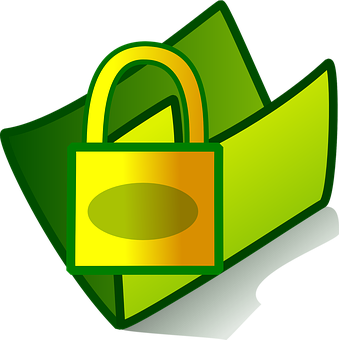 Golden Padlock Security Icon PNG with transparent background
