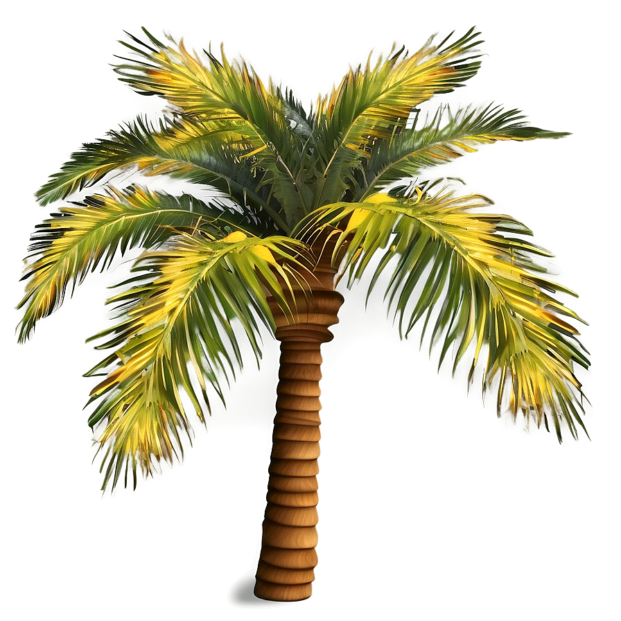 Golden Palm Tree Png 04292024