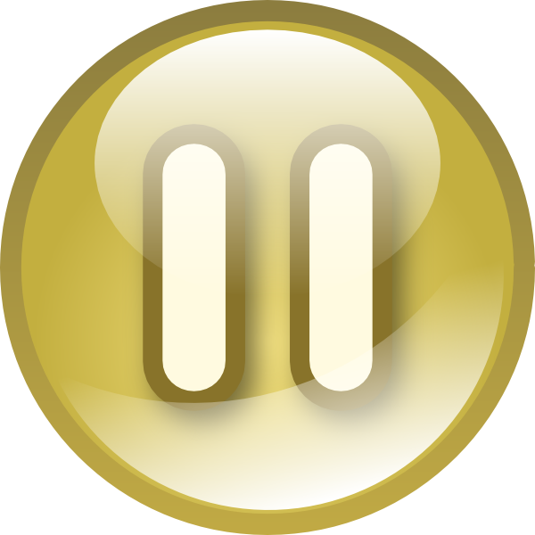 Golden Pause Icon