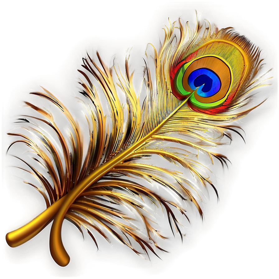 Golden Peacock Feather Png 94