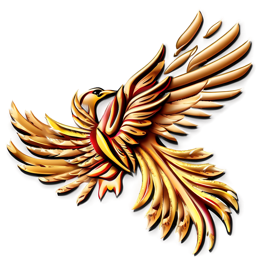 Golden Phoenix Outline Png Uwu