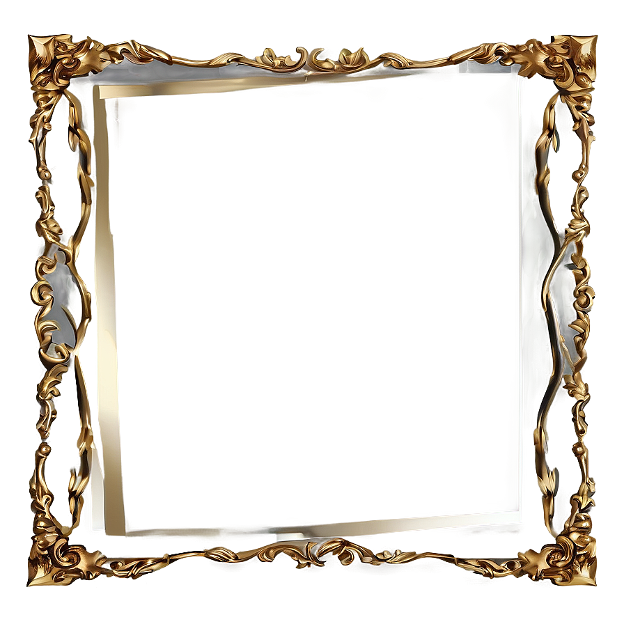 Golden Photo Frame PNG   05042024 PNG with transparent background