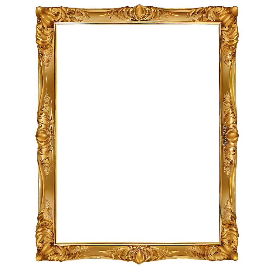 Golden Photo Frame Png 63