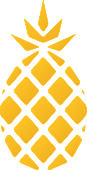 Golden Pineapple Icon PNG with transparent background