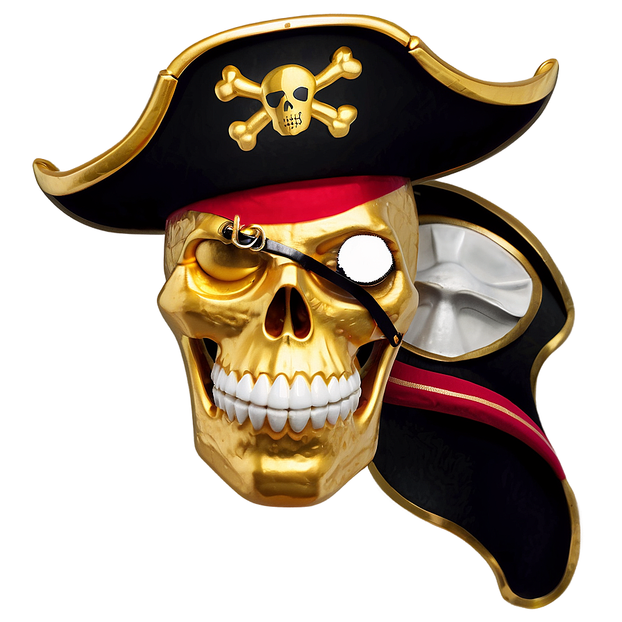 Golden Pirate Treasure Png 06242024