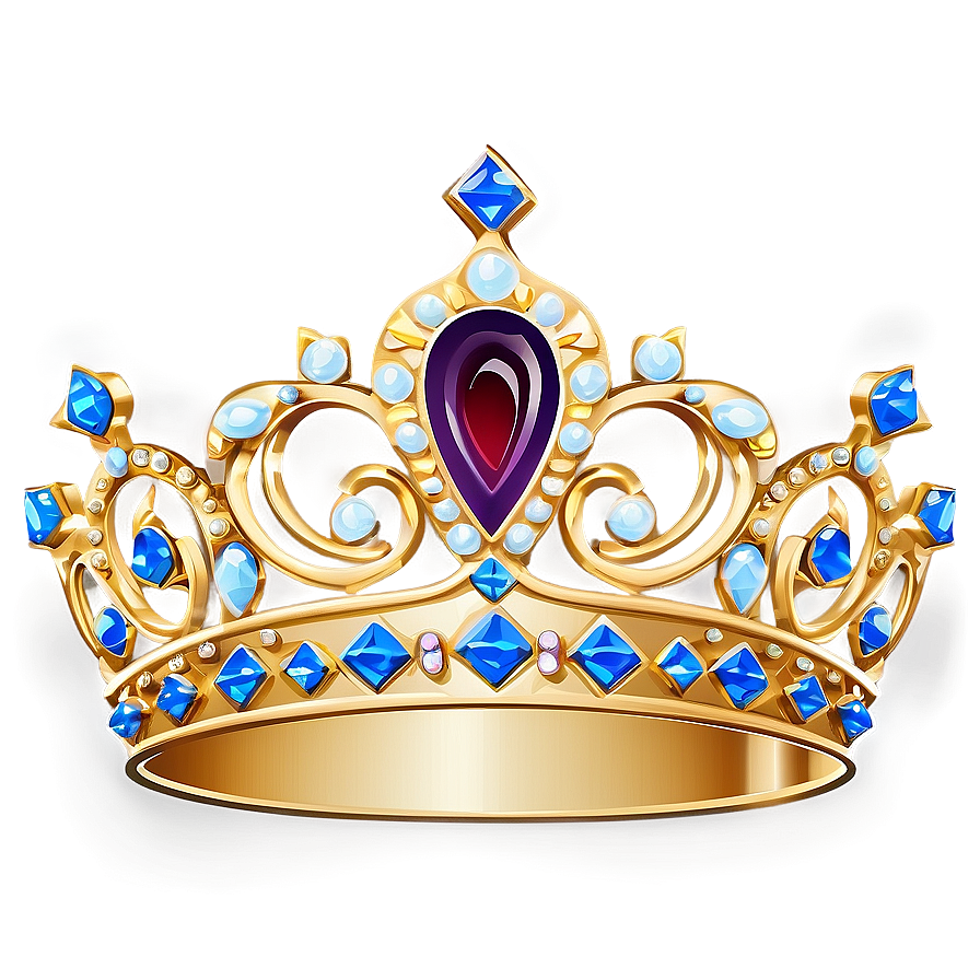 Golden Princess Crown PNG oak15 PNG image with a transparent background, free high-resolution download