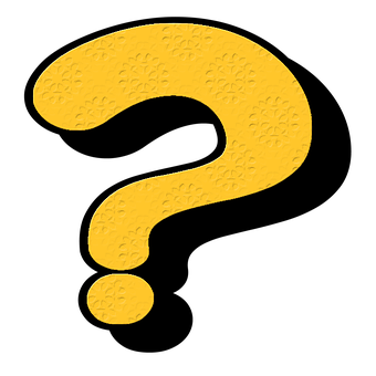 Golden Question Mark Black Background