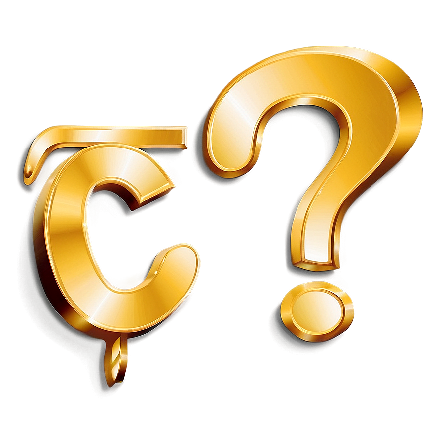 Golden Question Mark PNG lqu5 PNG with transparent background