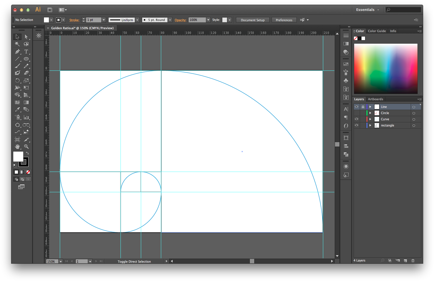 Golden Ratio Design Software Screenshot