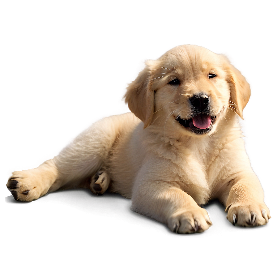 Golden Retriever Puppy Winking Png 06252024