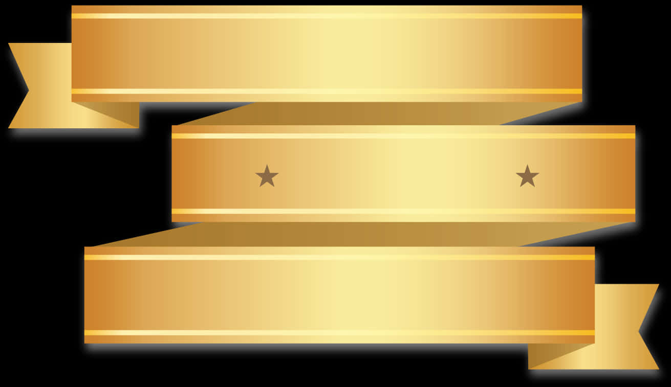 Golden Ribbon Banner Design