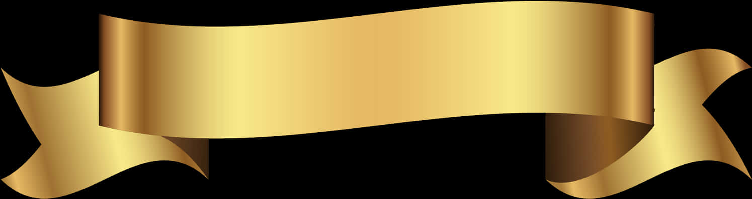 Golden Ribbon Banner Graphic