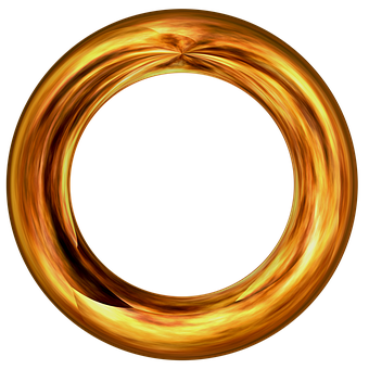 Golden Ring Illustration PNG with transparent background