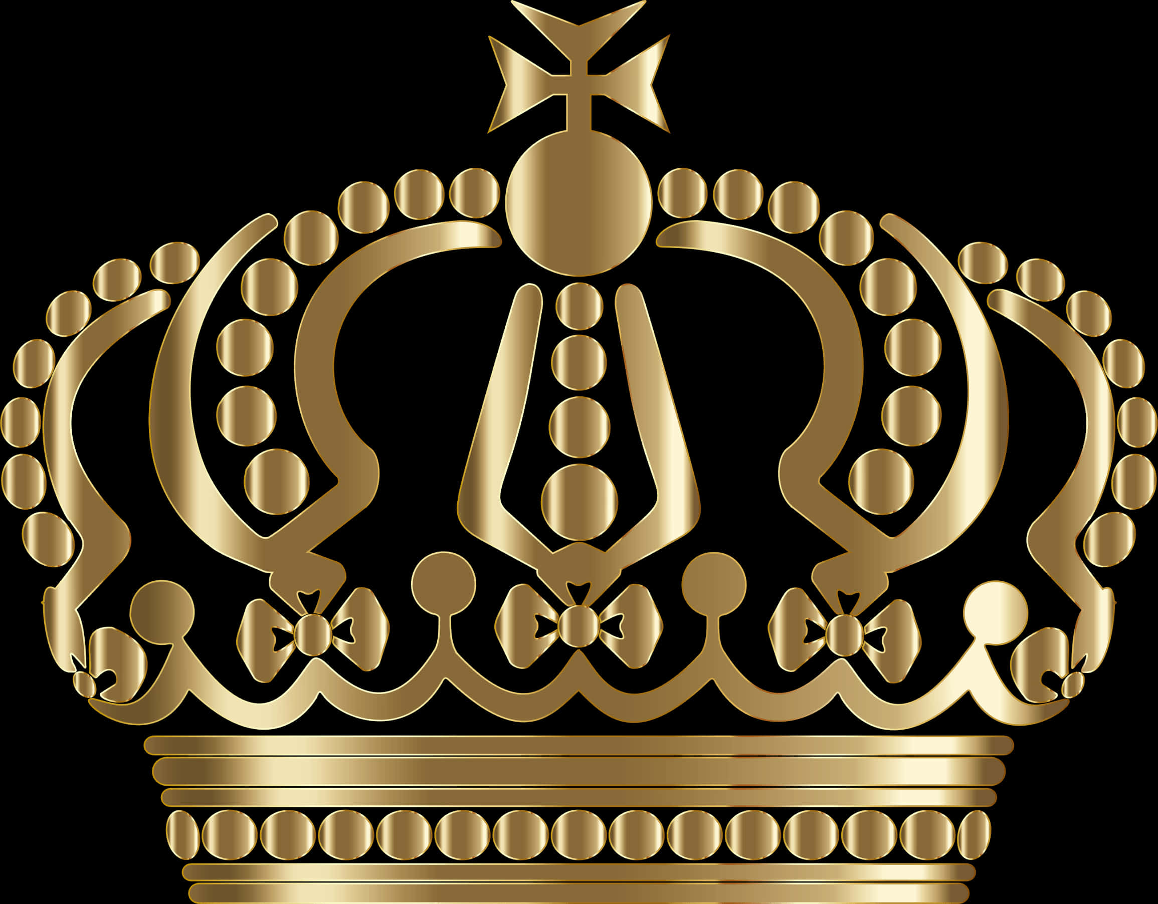 Gold Queen Crown - Queen Gold Crown Clip Art, HD Png Download PNG image with a transparent background, free high-resolution download