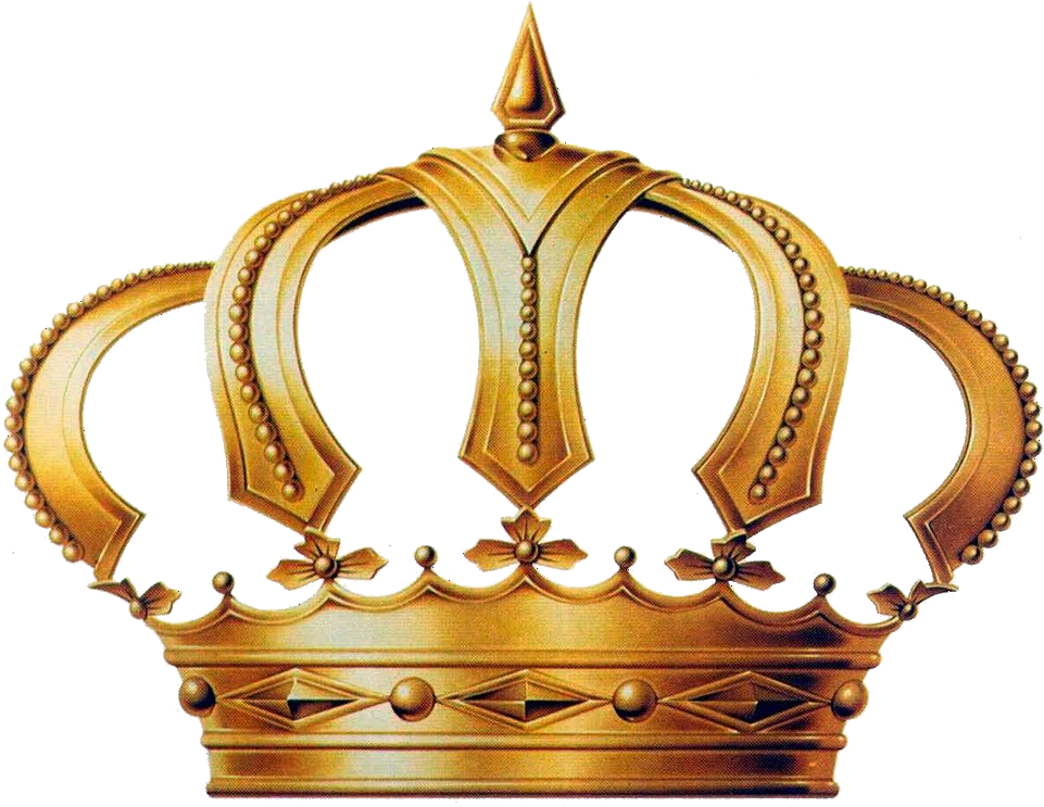 Golden Royal Crown Transparent Background