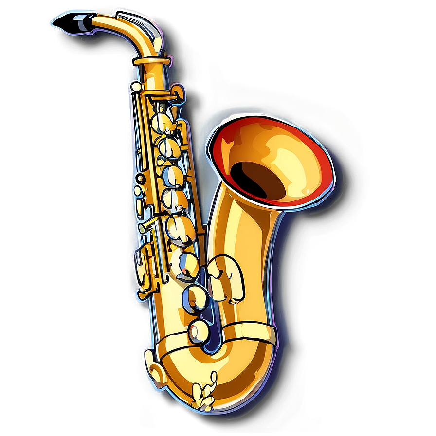 Golden Saxophone PNG gog6 PNG with transparent background