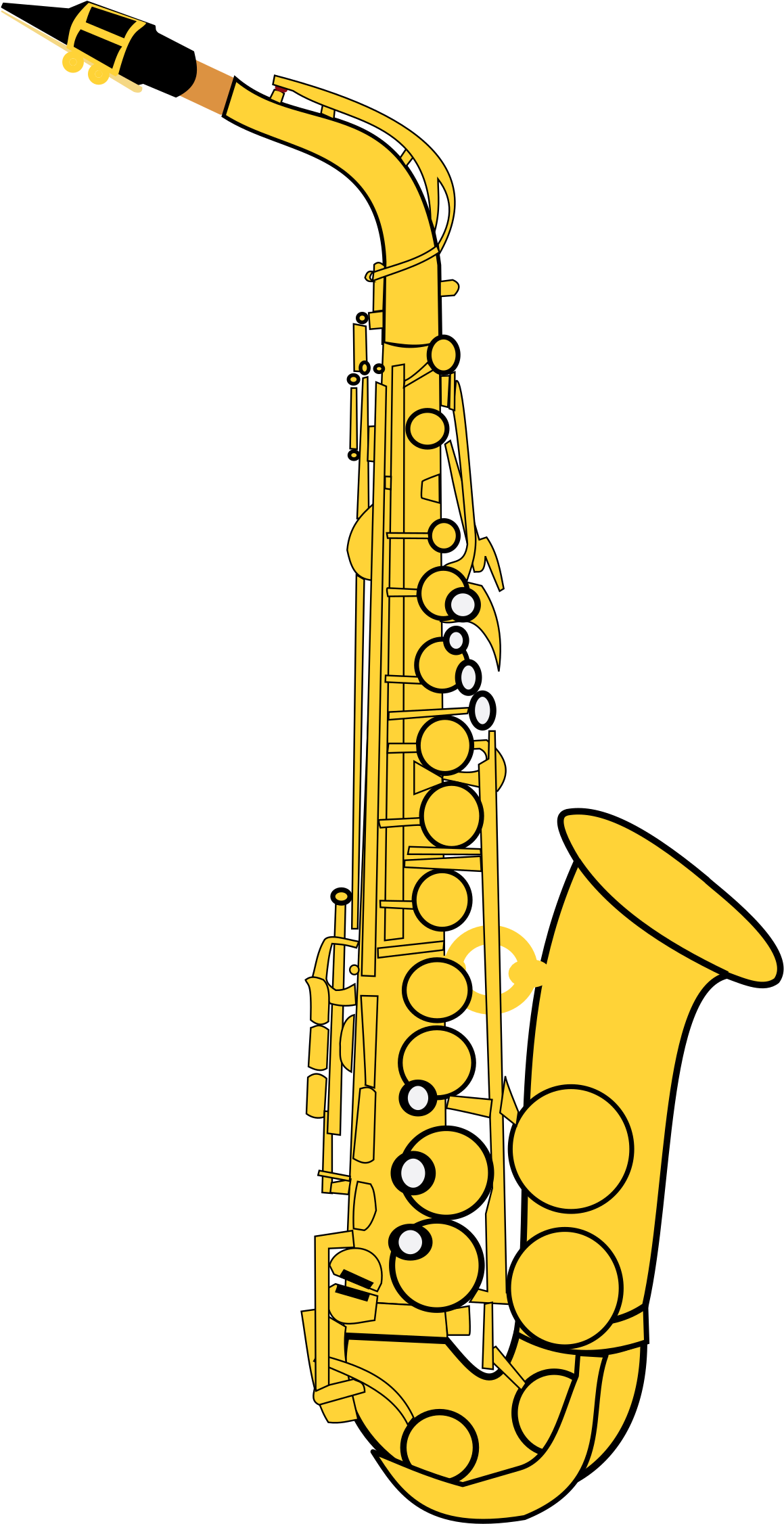 Golden_ Saxophone_ Vector_ Art