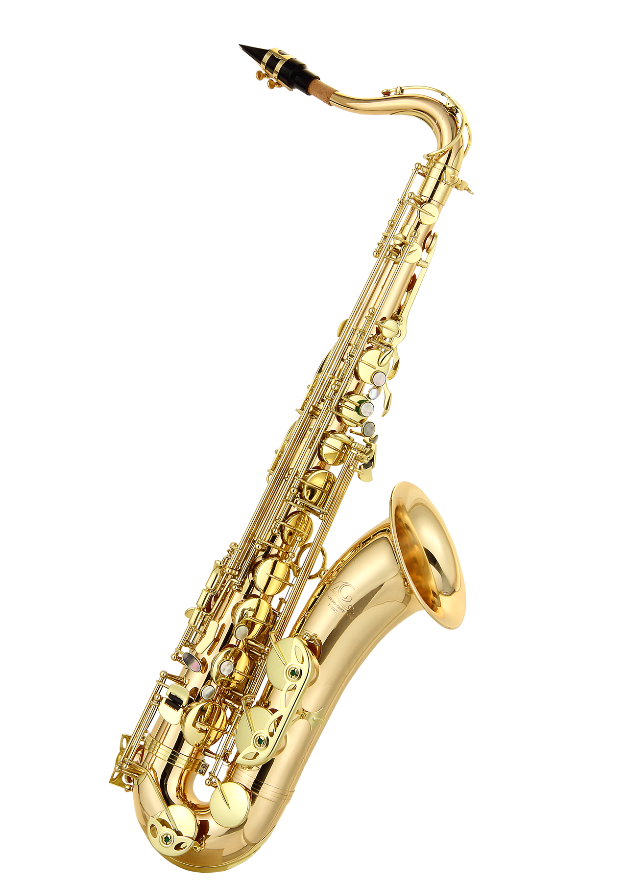 Golden Saxophoneon Black Background