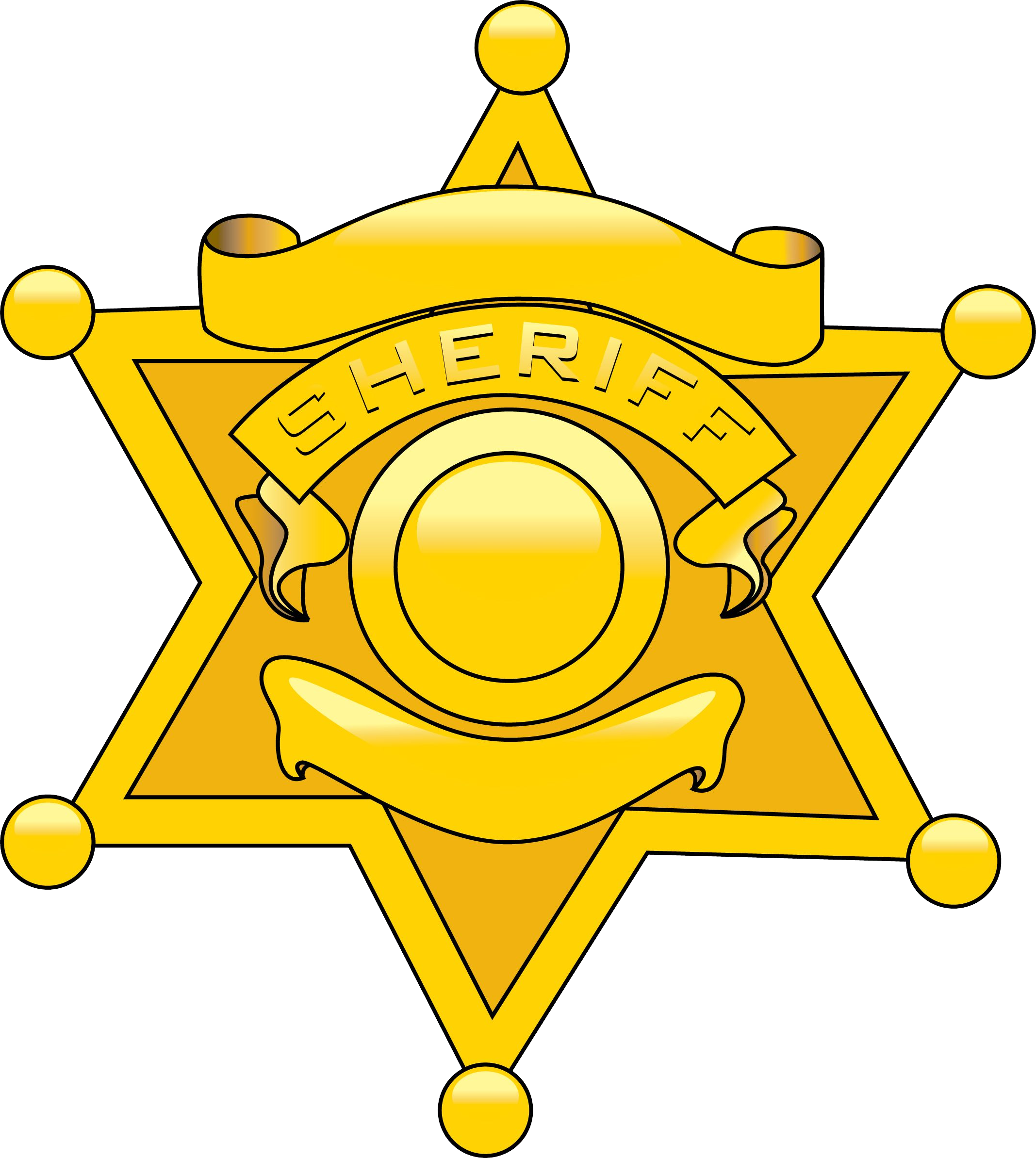 Golden Sheriff Badge Vector