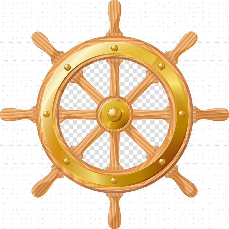 Golden Ship Wheel Icon