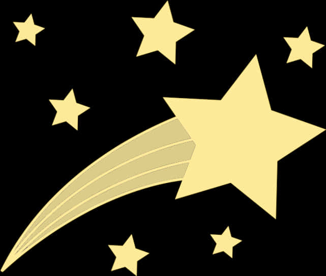 Golden Shooting Star Vector