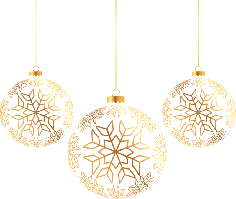 Golden Balls Ornament Tree Three Christmas - Gold Christmas Ornament Png, Transparent Png PNG with transparent background