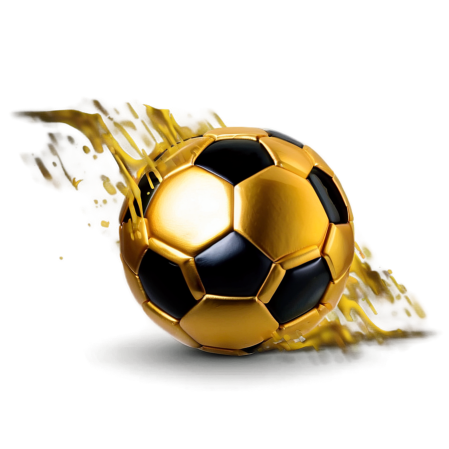 Golden Soccer Ball Png 04292024