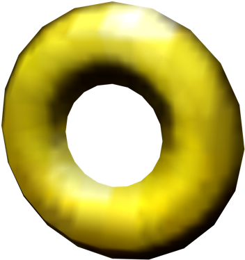 Golden Sonic Ring3 D Render