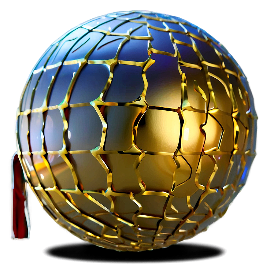 Golden Sphere Ball Png 05242024