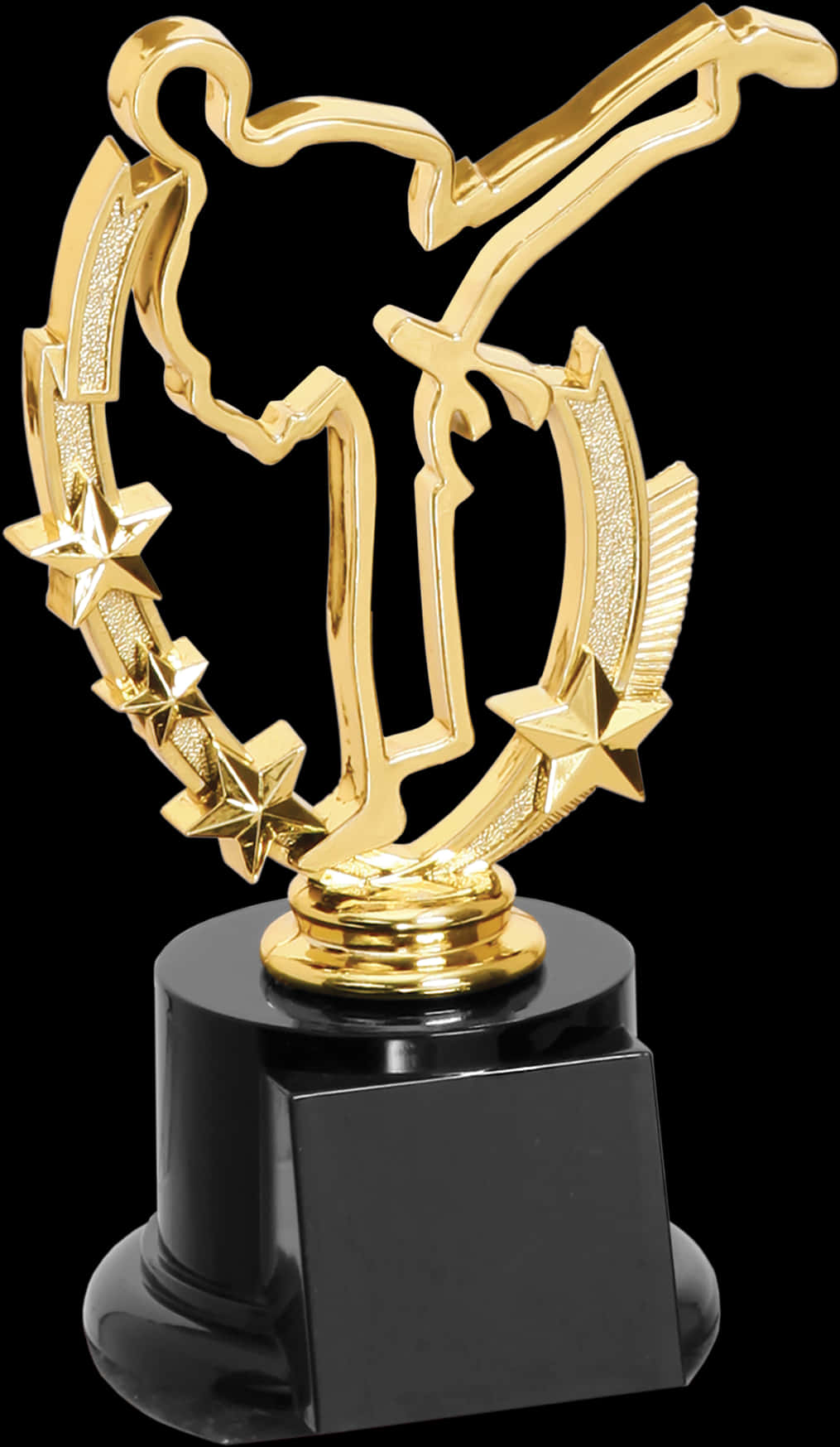 Golden Star Award Trophyon Black Base.jpg