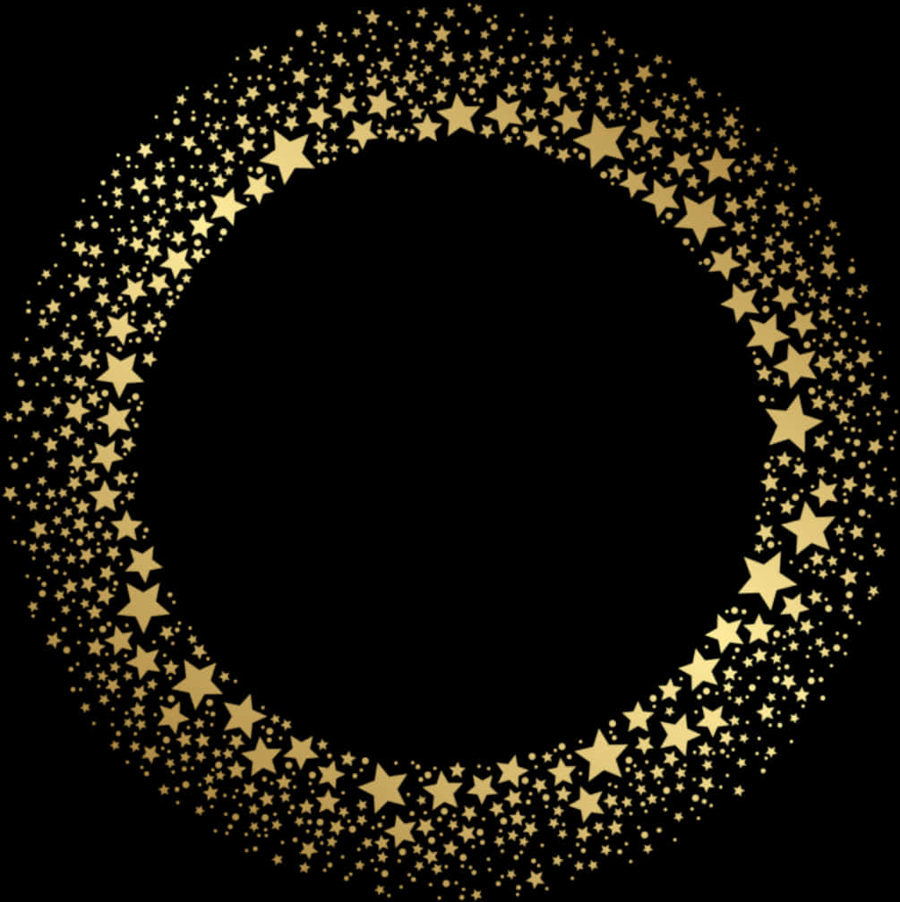 Golden Star Circle Frame