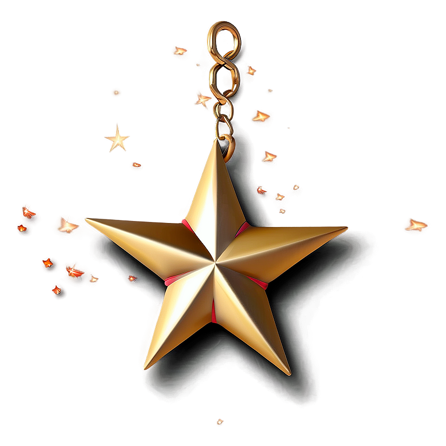 Golden Star Design Png 06132024