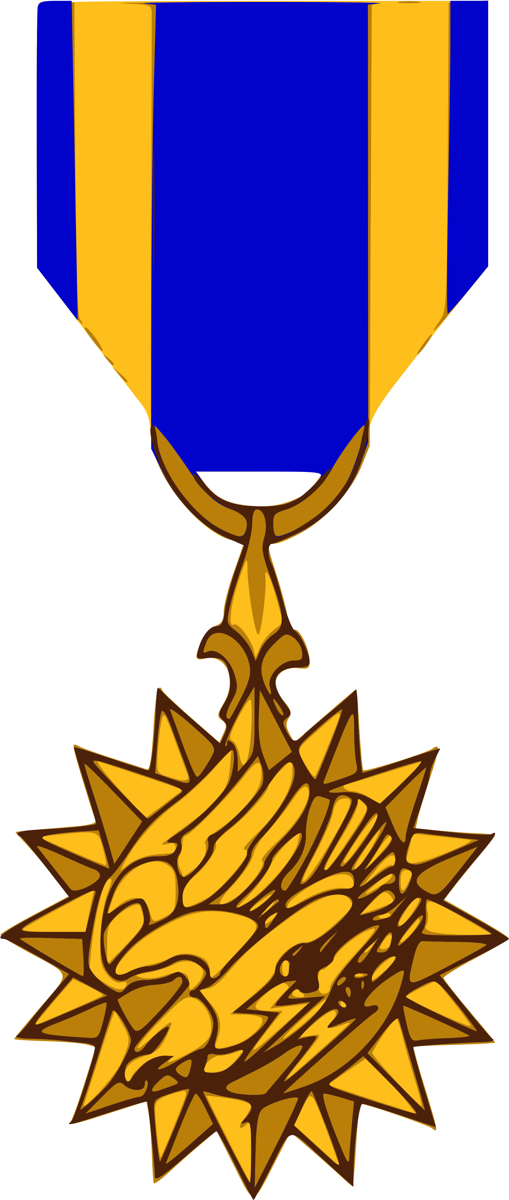 Golden Star Medal Illustration PNG with transparent background