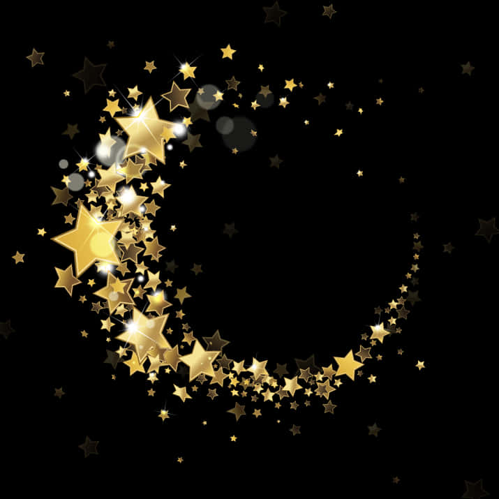 Golden Star Swirl Background