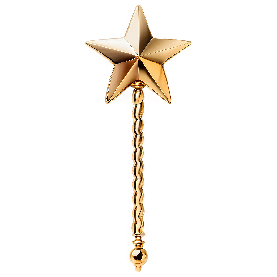 Golden Star Wand Png Ody30