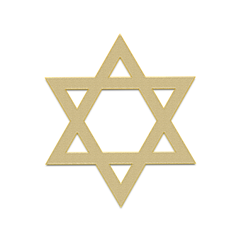 Golden Starof Davidon Black Background PNG with transparent background