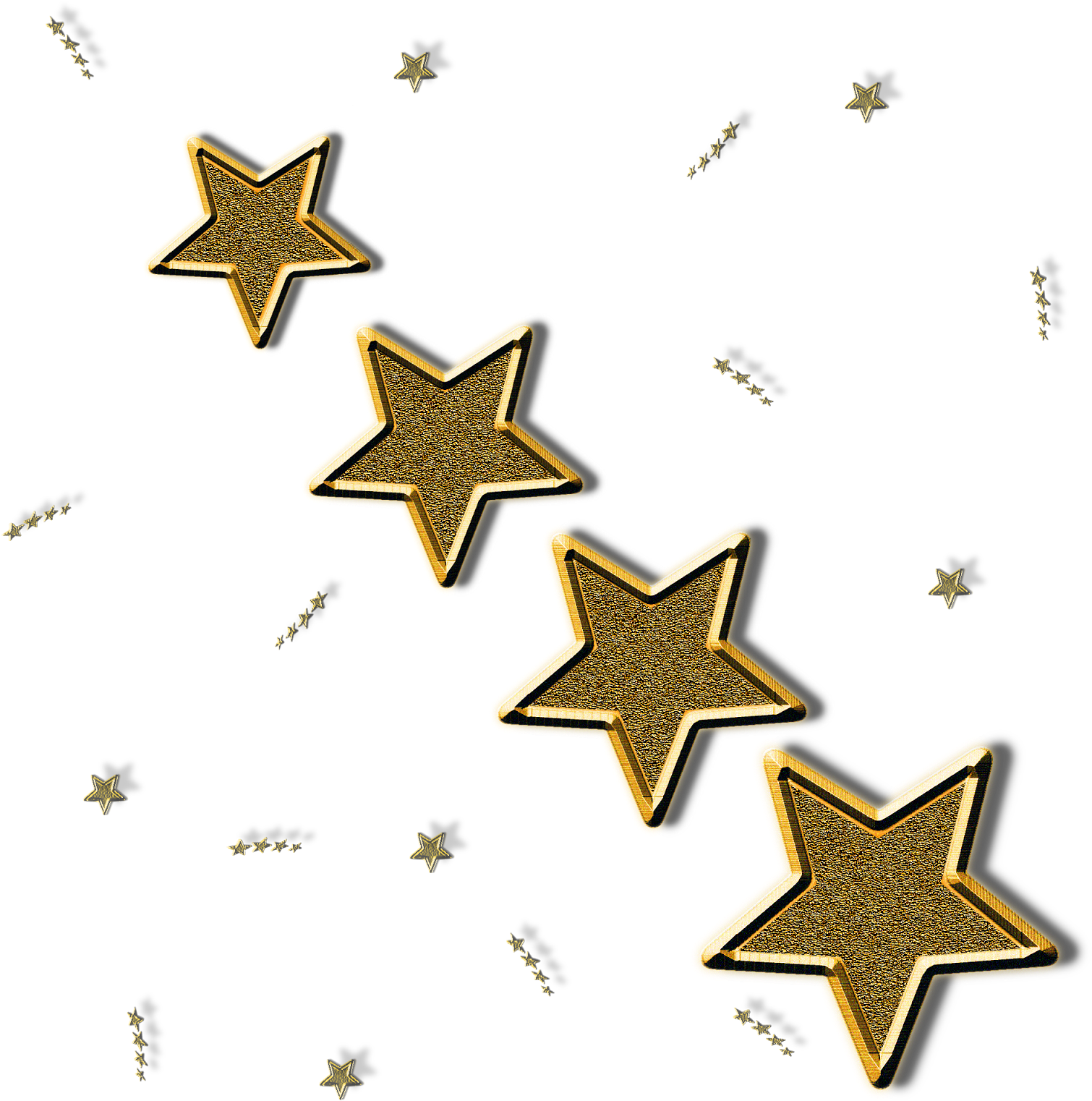 Golden Stars Scattered Background