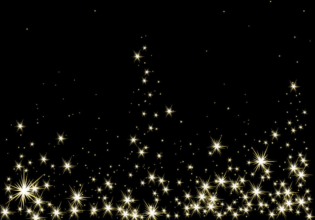 Golden Starson Black Background PNG image with a transparent background, free high-resolution download