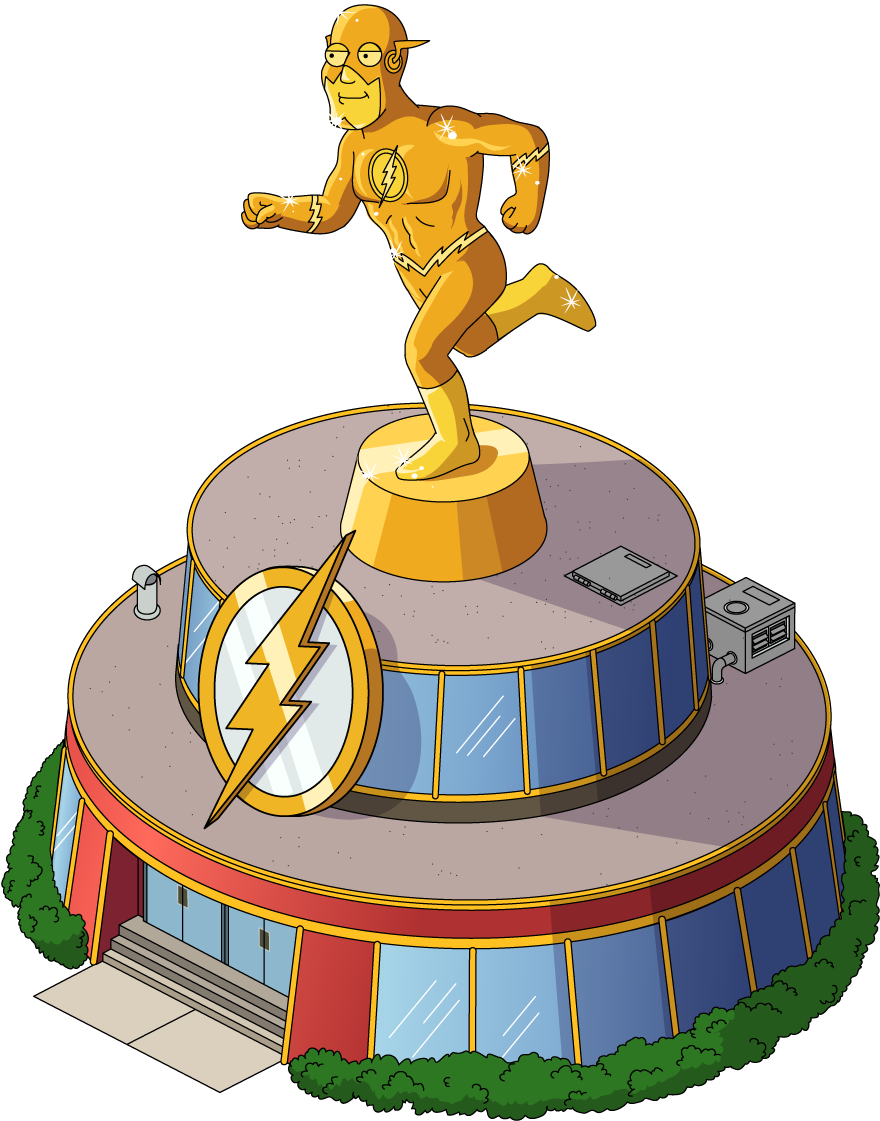 Golden Statue Superhero Display