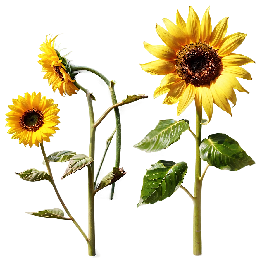 Golden Sunflower Spring Png 43