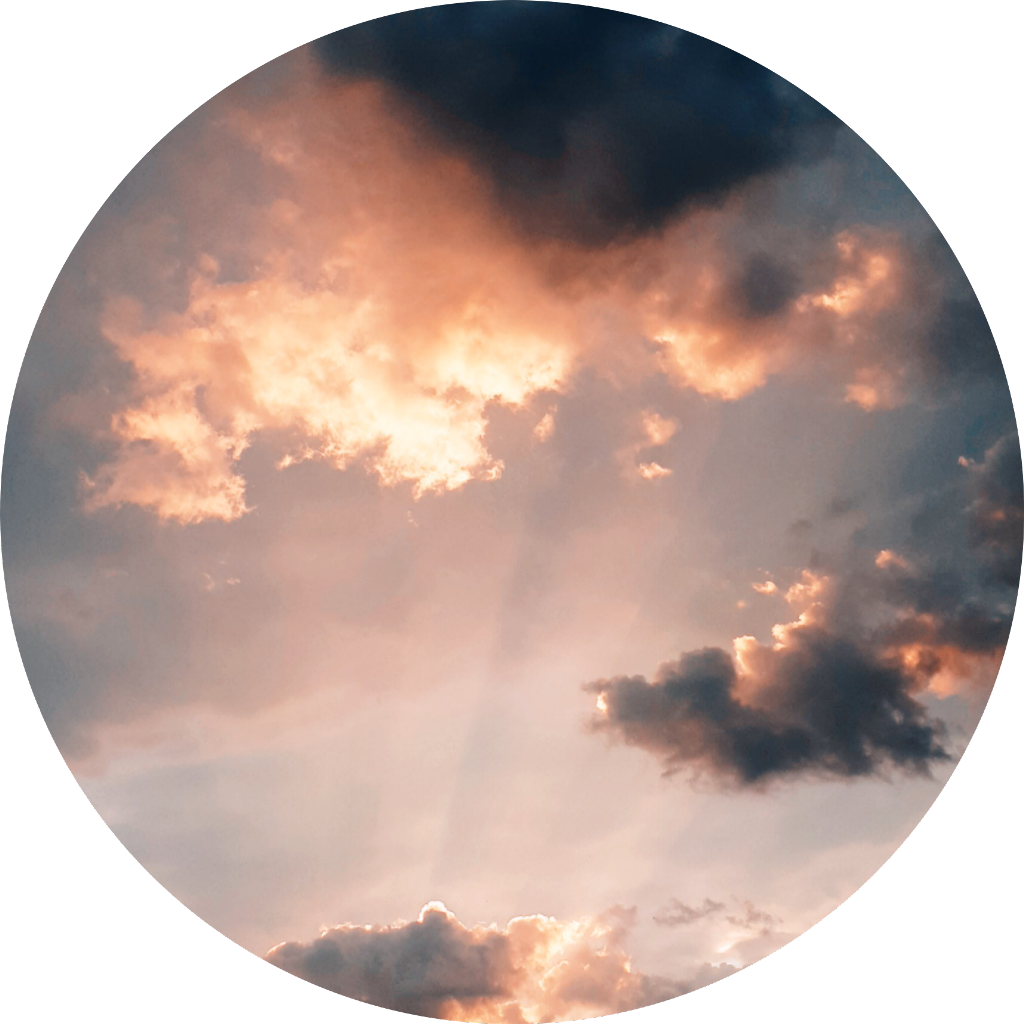 🧡#clouds #circle #sunset #pink #background #aesthetic - Aesthetic Clouds And Sun, HD Png Download PNG with transparent background