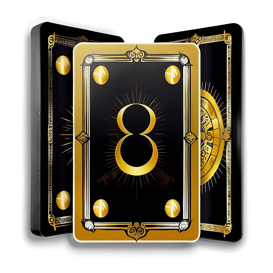 Golden Tarot Cards Png Khb