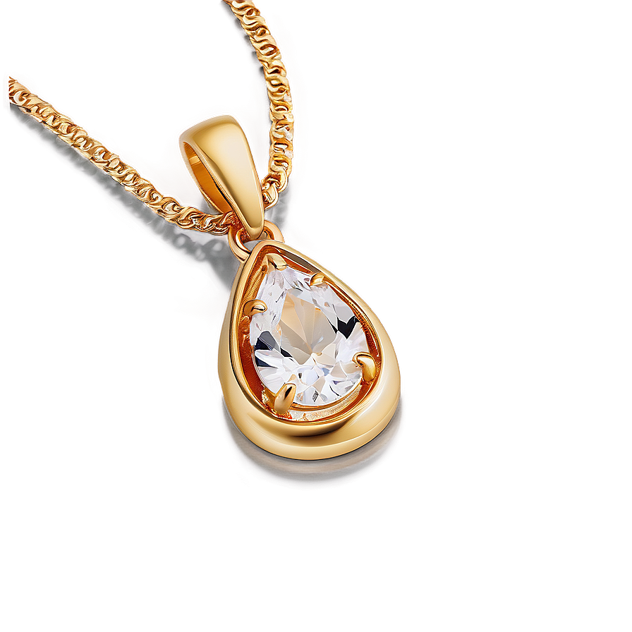 Golden Teardrop Jewelry Png Vcf