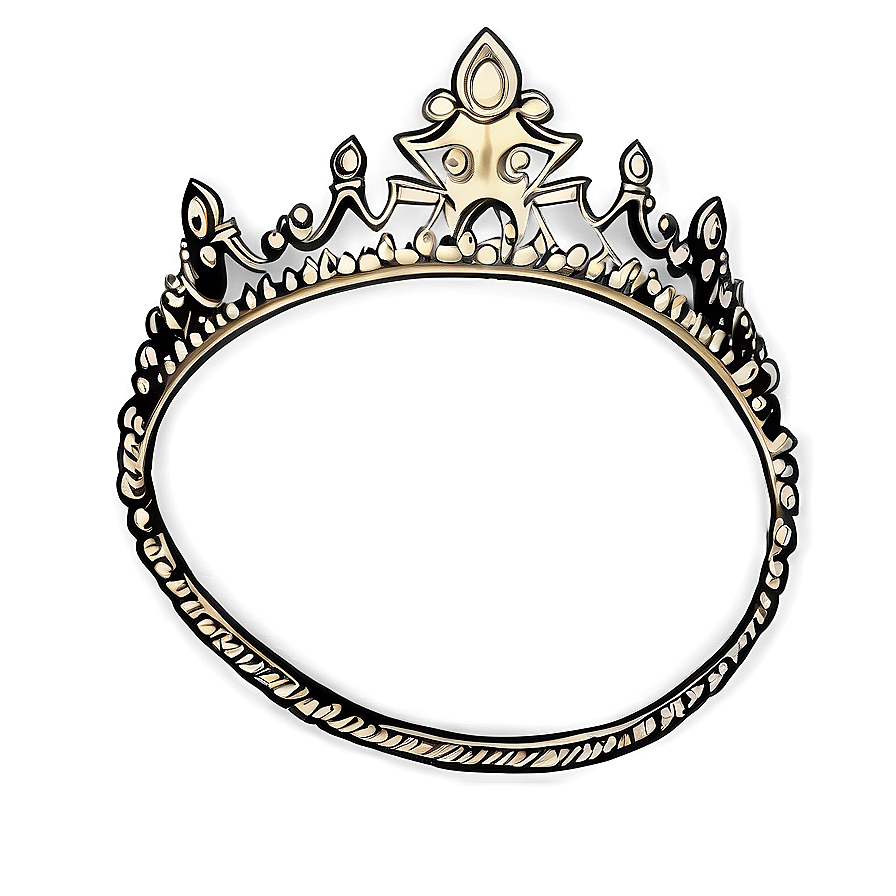 Golden Tiara Outline PNG kjs PNG with transparent background