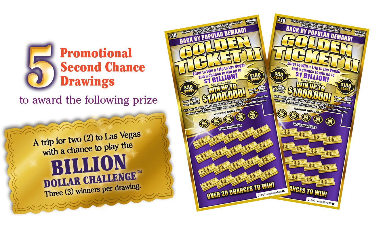 Golden Ticket Lottery Promotion PNG with transparent background