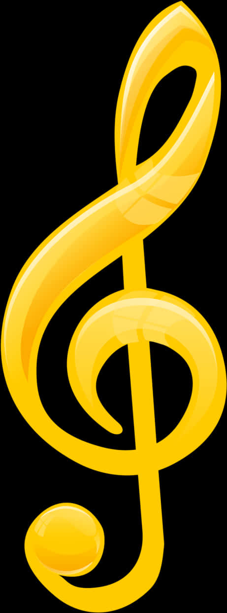 Golden Treble Clef Graphic