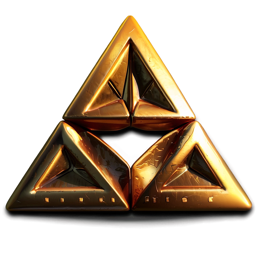 Golden Triforce Icon PNG 05242024 PNG image with a transparent background, free high-resolution download