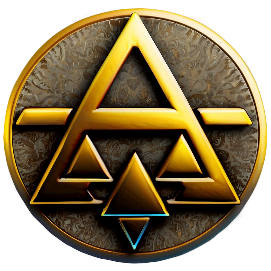 Golden Triforce Icon PNG dws77 PNG image with a transparent background, free high-resolution download