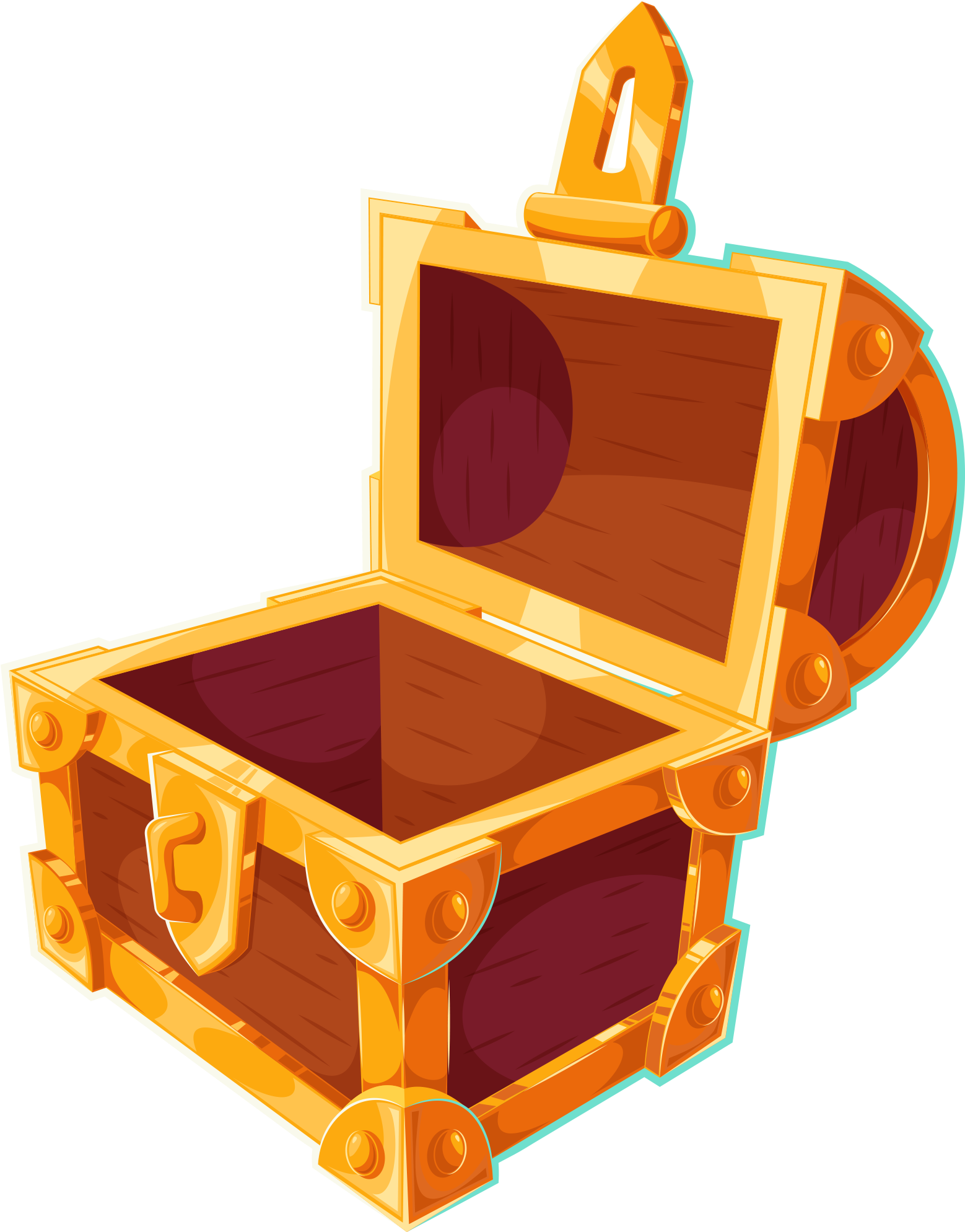 Transparent Open Box Png - Transparent Background Treasure Chest Clipart Png, Png Download PNG with transparent background