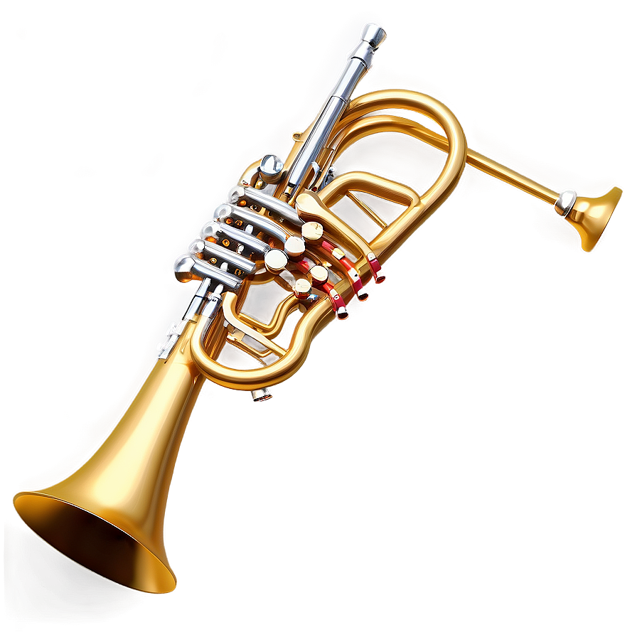 Golden Trumpet Design Png 05242024